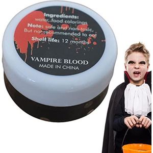 2 Pcs Nepbloed voor Halloween,Wasbare Nep Bloed Crème voor Gezicht Mond Kleding | Gemakkelijk schoon te maken Blood Paint Vampire Zombie Make-up Realistische Bloody Cream Cykt