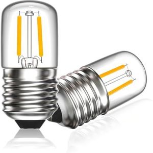Klarlight 2W E27 LED Glühbirne Warmweiss 2700K, T28 Edison Glühbirne LED Vintage Ersetzt 20 Watt, für Nachtlicht Tischlampe Weihnachten Dekorative, Nicht Dimmbar, 2er-Pack