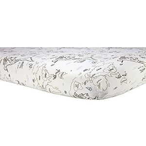 Sadie & Scout Crib Sheet, Zahara Wereldkaart