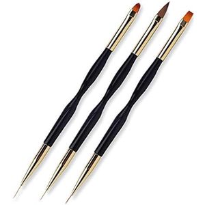 Shaorangrang Nail art tekenpen, dubbele kop nail art tekenpen, acryl ronde platte tekenpen, lijn tekenpen, nail art tool