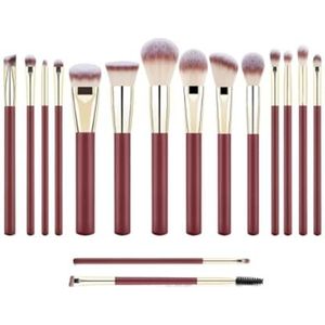 Kwastenset Professionele Make-up Kwastenset 16 Stuks Zachte Kwasten For Ogen En Gezichtscontour Make-Up Borstel Set