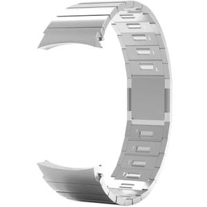 Roestvrij stalen band geschikt for Samsung Galaxy Watch 4 5 6 40mm 44mm Classic 47 43mm Geen hiaten Band zelfaanzuigende gesp 5Pro 45mm armband(Silver,Galaxy Watch 6 40mm)