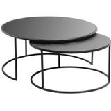 Salontafel set Marrin | 45 cm | Aluminium & ijzeren meubel | Industrieel interieur