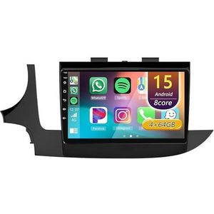 Android 15 Radio,voor Buick Encore/Opel Mokka Vauxhall 2016-2019, 9 Inch Touchscreen 2 Din Autoradio Met Wireless CarPlay Android Auto Bluetooth WIFI GPS-navigatie Swc(B 4core(4G+64G))