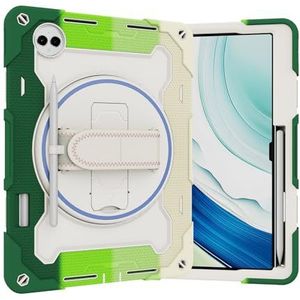 Beschermhoes Kinderhoes compatibel met Huawei MatePad Pro 13,2 inch 2023, elastische beugel met meerdere hoeken + 360 ° verstelbare draaibare handriem Drie-in-één onbreekbare schaal, valbestendig, sch