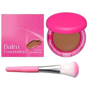 Peptid Bounce Balm Foundation, 2025 nieuwe foundation, volledige dekking, vochtinbrengende, antiverouderende make-up voor rijpe huid, middellange afdekking (Cocoa Color)