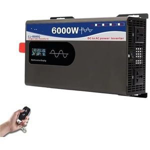 Spanningsomvormer Zuivere Sinusomvormer 72V 96V 110V 5000W 6000W Vermogen Omvormer Zonne-energie Auto-omvormers Off-grid Wandmontage Stroomomvormer(96V,6000W Remote Control)