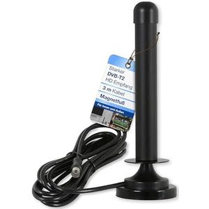 Wicked Chili - DVBT2 Antenne - Zwart - Magnetische Voet - Geschikt voor HD TV