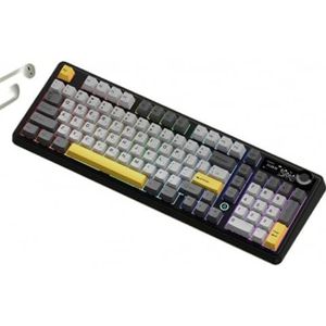 QPSJXN Azajj AK980 Draadloos mechanisch toetsenbord Koreaanse versie met drie modi Aanpasbaar Kleurendisplay Bluetooth voor Gaming (Silent Shaft HHH)