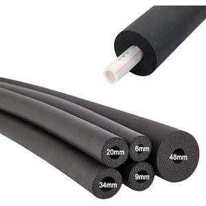 Buisisolatieschuimbuis, gesloten rubberen buisafdekking, buisisolatie buitenmantel antivriesschuimhoes for HVAC-airconditionerleidingen(ID*TH48mm*20mm)