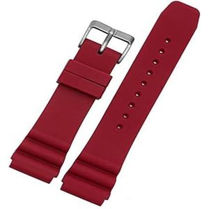 Kijk naar bands Horlogebanden 22 mm siliconen sportband horlogeband groen heren dames waterdicht rubber vervangende armband band riem horloge Dagelijks (Color : Wine Red, Size : 22mm)