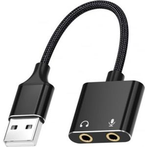 Externe USB naar 3,5 mm geluidskaart voor superieure muziek en spraakhelderheid