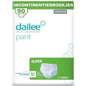 Dailee Pants Super XL - 90x Incontinentiebroekjes - incontinentie Pants voor Mannen en Vrouwen - Luierbroekje Volwassenen voor Matig tot Zwaar Urineverlies