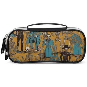 POLESVBM Make-up tas make-up organizer skelet in zwarte kleding bedrukte reizen make-up tas cosmetische tas cosmetische organisator tas, stijl, één maat, make-up tas, Stijl, Eén maat, Make-up Tas