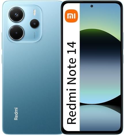 Xiaomi Redmi Note 14 NFC 6 GB + 128 GB Global Edition Smartphone 6,67 inch AMOLED-display 120 Hz 108 MP batterij 5500 mAh blauw zonder oplader)