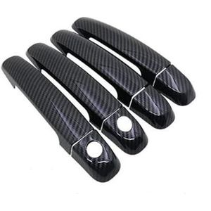 Deurgreephoes Voor Suzuki Voor Swift Voor Maruti Voor DZire 2005 2006 2004~2015 2008 2009 2010 2011 Zwarte Koolstofvezel Auto-accessoires(2 Keyhole No Button)