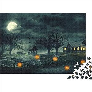 Halloween legpuzzel voor volwassenen puzzels kartonnen puzzels - ontspannen puzzels spellen-hersenen teaser puzzel familie uitdagende spelletjes als kerst verjaardagscadeaus 300 stuks (40 x 28 cm)