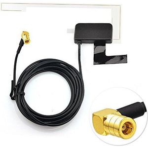 Eightwood DAB Antenne DAB Auto Antenne SMB Plug Digitale Autoradio Glas Antenne SMB Antenne met 3M 9.8ft Verlengkabel Glasbevestiging Compatibel voor DAB Radio Pioneer Clarion Kenwood Alpine JVC