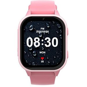 Qlokkie Kiddo 23 - GPS Horloge kind 4G - GPS Tracker - Whatsapp - Videobellen - Veiligheidsgebied instellen - SOS Alarmfuncties - Smartwatch kinderen - Inclusief simkaart en mobiele app - Roze