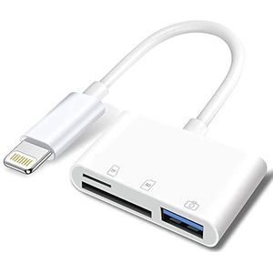 Apple - Lightning naar SD en TF-kaartadapter - 3-in-1 Kaartlezer - USB 3.0