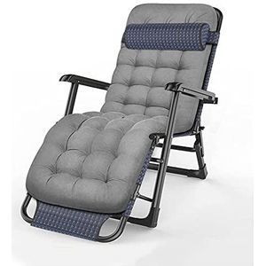 Zero Gravity Liggende relaxstoel, Opklapbare fauteuil Tuinstoelen, Ligstoel, Met wattenschijfje, Voor Strand Patio Tuin Camping Outdoor []