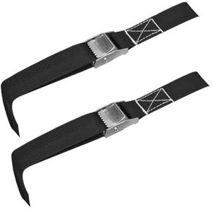 Zwaar, veilig, vastgebonden banden Ladingvastzetriem for auto's met gesp, 1-5 meter, veelkleurig, 2 stuks(Black 3 metres)