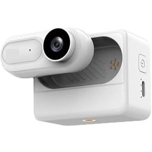 Actiecamera, Handheld Cam Verbeterde Waterdichte Batterij Kleine Camera's Draagbare Duim Zak Actie Sport Mini Camera,voor fietsen, motorfietsen(White)