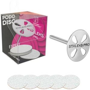 STALEKS PRO Pododisc L basis 2,5 cm met 5 navullingen korrel 180 roestvrij staal.
