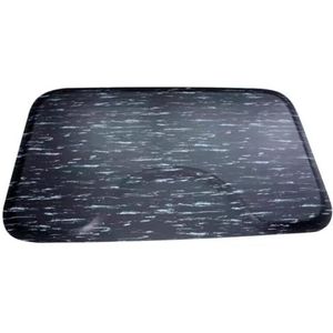 TT-YEC Salon Vloermat Voor Kapper, Kapperswerkstationmat, Zwarte Halfcirkelvormige/Rechthoekige Salonmat, Schoonheidssalon Dikke Stoelmat, Geschikt Voor Ronde Stoelbodemmat,B