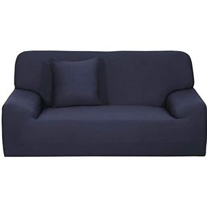 XYWHPGV Stretch Sofa Cover Stoel Loveseat Bank Hoes, Wasbaar in de Machine, Stijlvolle Meubelbeschermer Met Een Kussenhoes Donkerblauwe Sofa-4seater(9320a 7b619 c3fa8 1f271 20178 043e4