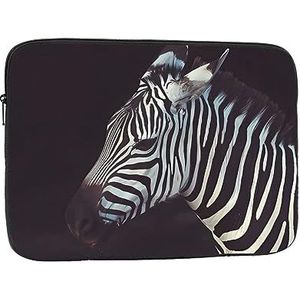 Dier Zebra Print Laptop Sleeve Case Waterdichte schokbestendige Computer Cover Tas voor Vrouwen Mannen