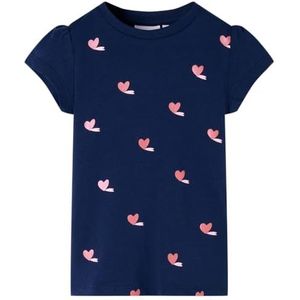 Kindershirt 140 marineblauw, kinderkleding, meisjeskleding, leuke kinderkleding, jongenskleding, hippe kinderkleding, stoere kinderkleding