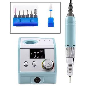 Nagelvijl elektrisch, 35000 RPM draagbare standaard elektrische nagelboormachineset, draadloze boormanicure pedicure nagelpolijstmachine(Mermaid)