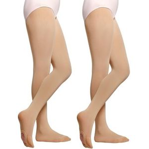 MANZI Balletpanty converteerbaar voor meisjes, dans pro overgangspanty (kleine kind/grote kind), Suntan, 11-13 jaar