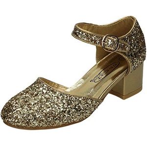 Spot On Meisjes Mid Heel Schoen H3065, Goud, 13 UK Child