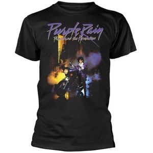 Prince Heren Purple Rain (zwart) T-shirt zwart, Zwart, L