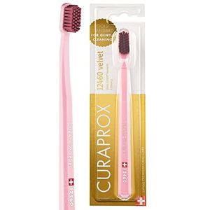 Curaprox CS 12460 Fluweelzachte Tandenborstel – Verzorging Van Tandvlees | Ultrazachte Reiniging Met 12.460 Filamenten | Enkele Verpakking, Roze-fuchsia