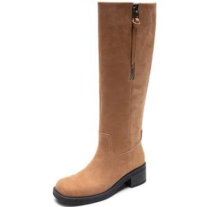 Aerosoles Morisson kniehoge laars voor dames, Camel Pebble Nubuck, 37 EU
