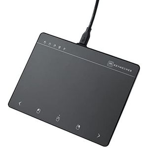 Keymecher Mano Multi-Gesture Wired Trackpad voor Windows 7 Windows 10 en Windows 11, USB Slim Touchpad Muis voor Computer, Notebook, PC en Laptop (Plastic Zwart, Ondersteuning Windows Precision