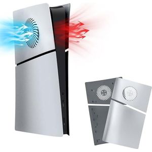 Mcbazel - PS5 Slim Faceplate - Zilver - Vervangende Behuizing - Duurzaam ABS