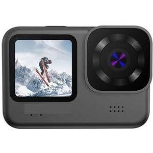 Actiecamera, Actiecamera Fietshelmcamera Elektronische stabilisator Sportvideocamera Mini-buitenactiecamcorder,voor fietsen, motorfietsen(Square lens)