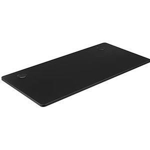 SONGMICS Tafelblad voor elektrisch bureau, bureaublad met gladde randen, melamine coating, MDF, 120 x 60 x 1,8 cm, zwart LDB001B02