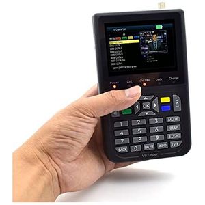 Satellietzoeker, digitale satellietsignaalzoeker, V9 Satellietsignaalzoeker HD Satellietdetector DVB-S2 V8 Finder Satellietzoeker met 3,5 inch LCD digitaal display voor het aanpassen van satelliet-tv-