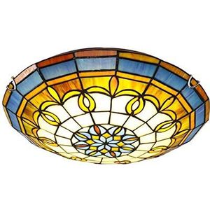 Tiffany LED Stijl Plafondlamp (Getint Glas Plafondlamp, 85-265V), Entree/Gang/Gang/Hal, Decoratieve Inbouwverlichting (Kleur: E27-30 cm)
