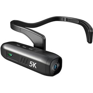 Actiecamera, 5K Hoofdcamera Draagbare videocamera Camcorder Webcam 30MP Anti-shake Waterdicht for video-opnames,voor fietsen, motorfietsen