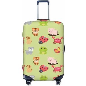 BTCOWZRV Reizen Bagage Cover Mode Koffer Protector Cartoon Dieren Wasbare Bagage Covers Reizen Koffer Case Protector Past 18-32 In Bagage, Zwart, Large