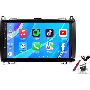 Android 14 Autoradio Stereo voor B-enz B-Klasse B200 W245(2004-2014) 9""Touchscreen Multimedia Speler met Draadloze Carplay 2 Din GPS Sat Navigatie FM RDS Bluetooth 5G-WiFi SWC DSP,M100s