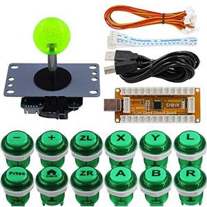 SJ@JX Arcade Game Controller USB Encoder Gamepad Cherry MX Microswitch Button 8way Joystick for Nintendo Switch PC PS3 Retropie Raspberry Pi MAME