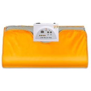 Verre infrarood saunadeken 2 zones, gewichtsverlies FIR saunadeken for veiligheid Lichaamsvorm Afslanken Fitness for vrouwen,Saunasessies thuis(Giallo)