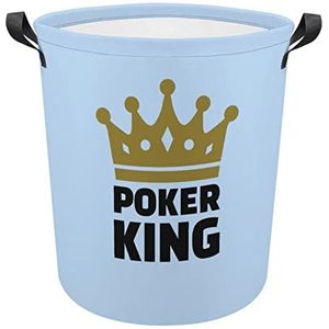 Crown met Poker King wasmand, opvouwbare waszak, grote opbergmanden met duurzaam handvat